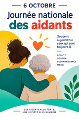 Obraz premium Affiche journée nationale des aidants