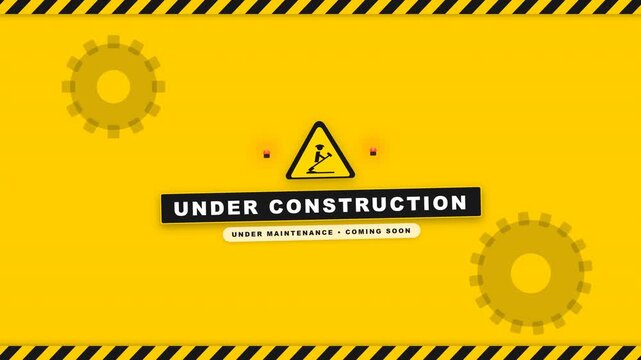 Under Construction Sign 4K