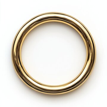 Golden metal ring frame photography decoration round.