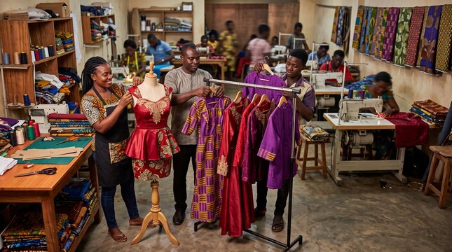Togolese tailors prepare December occasionwear orders