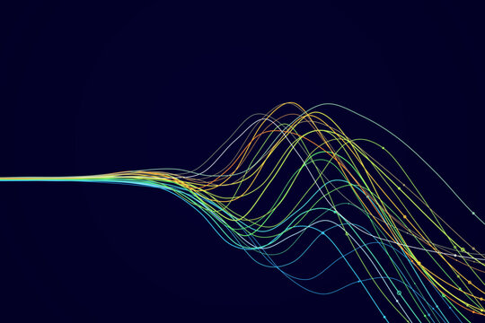 Colorful Vibrant Wavy Lines Design