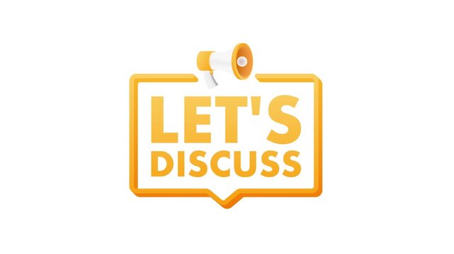 Let's discuss communication and conversation concept animation