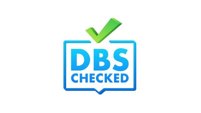Animated DBS checked icon appearing on screen