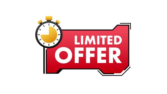 Limited offer sale banner with timer animation