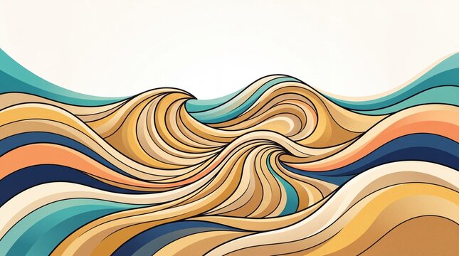 Vector Illustration of Abstract Wind Formed Sand Patterns