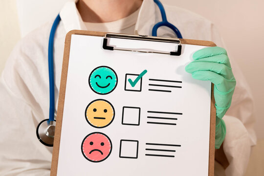 Patient Experience Feedback Survey and Healthcare Satisfaction Concept.