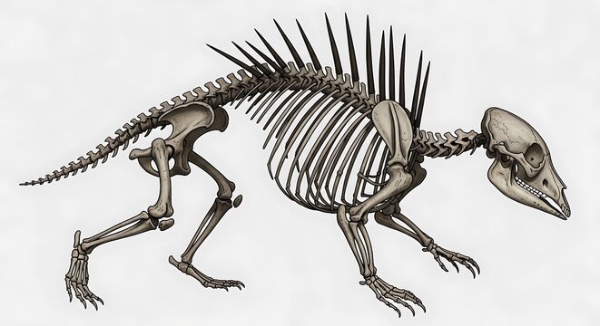 skeleton isolated on black