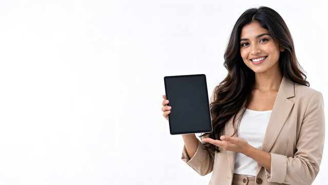 Businesswoman Presenting Digital Tablet