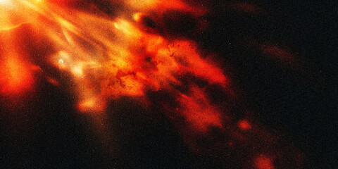 Abstract fire explosion background with glowing particles and copy space © Nasrin