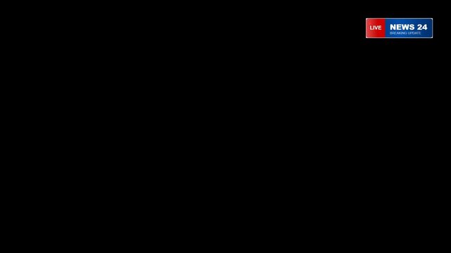Blank Black Screen During News 24 Live Television Broadcast Transmission Error.