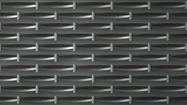 Bistable Metal Arch Wall Snapping Through Buckling With Raking Light Shadows, Seamless Loop in subtle zinc tones