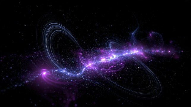 Futuristic Cosmic Energy Wave with Glowing Particles