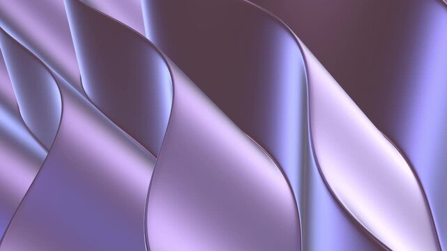 Glossy Pink and Violet Sculptural Pleats