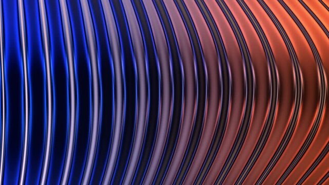 Reflective Metallic Flutes with Blue and Copper Highlights