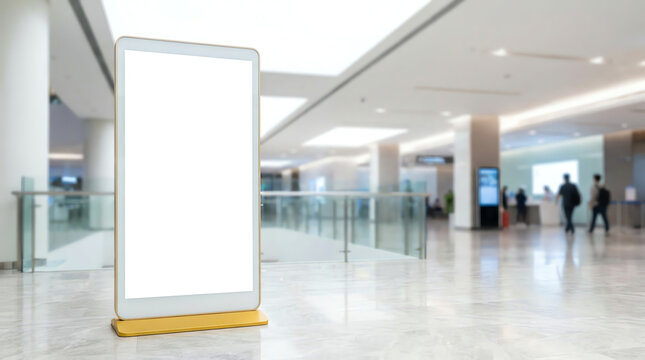 White mockup acrylic frame posters pattern template forms background on table for letter sheet ready to use display your product, blurred background insert for text of customer. Space for texting