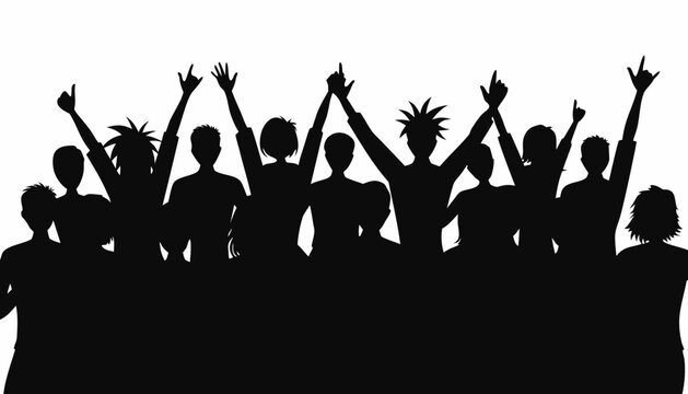 silhouette, vector, park, crowd, family, jogger, dog walker, people, black, white background, outdoor, recreation, walking, running, exercise, leisure, community, group, active lifestyle, nature, tree