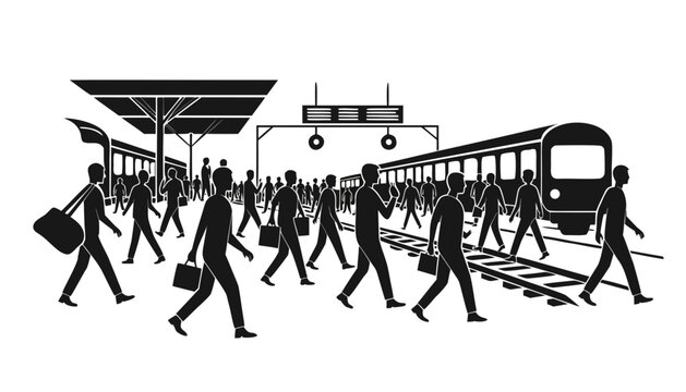 silhouette, vector, park, crowd, family, jogger, dog walker, people, black, white background, outdoor, recreation, walking, running, exercise, leisure, community, group, active lifestyle, nature, tree