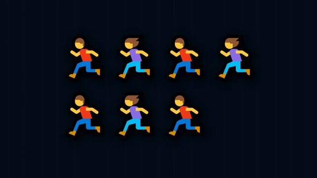 illustration video of running exercise