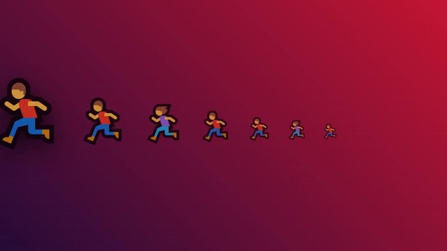 illustration video of running exercise