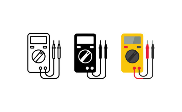 Minimalist Multimeter Icons Set in Various Styles
