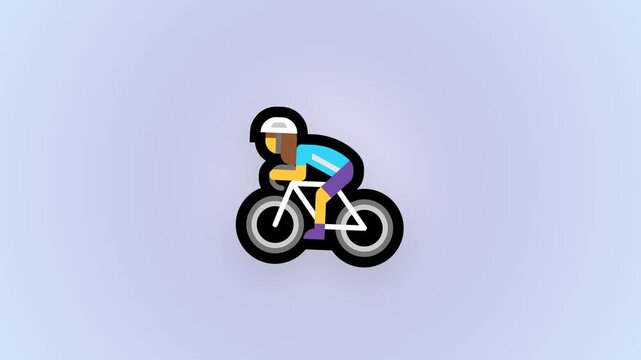 illustration video of cycling