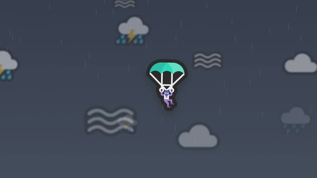 skydiving sports illustration video