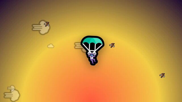 skydiving sports illustration video