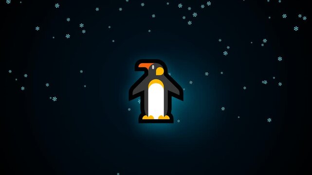 penguin illustration video