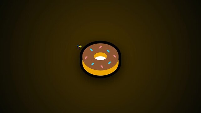 illustration video of donut bread