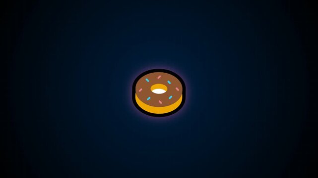 illustration video of donut bread