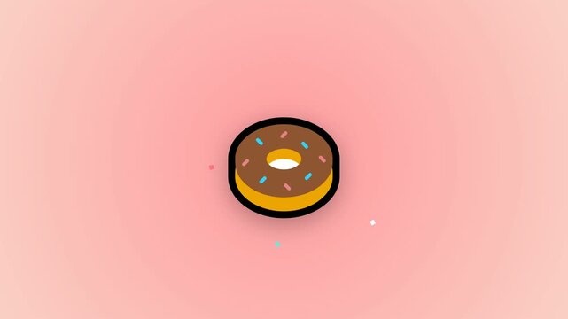 illustration video of donut bread
