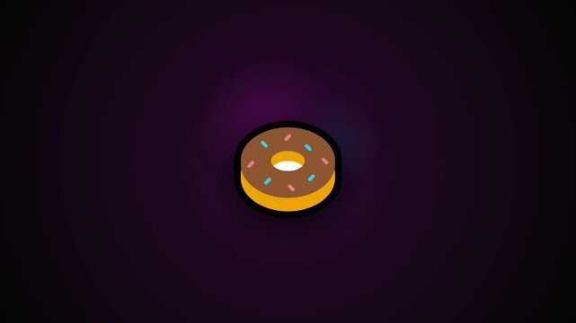 illustration video of donut bread