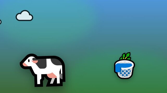 cow illustration video