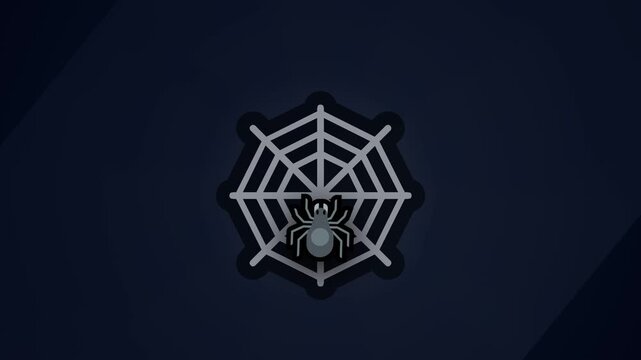 illustration video of a spider web