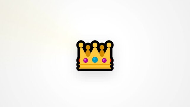 illustration video of a king's crown