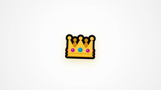 illustration video of a king's crown