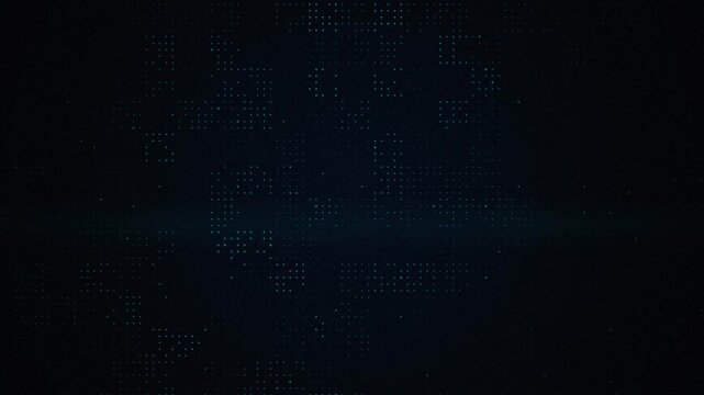 Dark digital background with subtle blue pixelated grid textures, concept for cyber security data stream, ideal for futuristic UI design and technology presentation backdrops