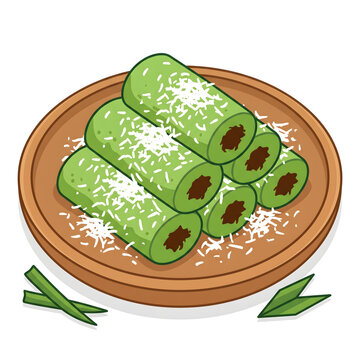 Kue Putu, a traditional Indonesian snack