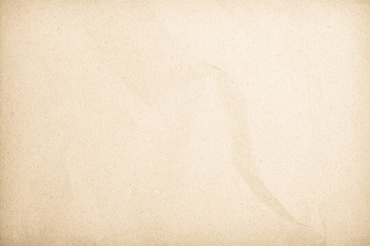 Old paper vintage texture surface for background. Recycle pale brown paper texture, Cream color recycled kraft paper texture blank with copy space for text.