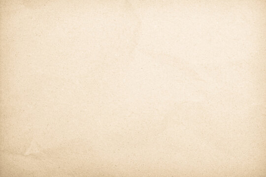 Old paper vintage texture surface for background. Recycle pale brown paper texture, Cream color recycled kraft paper texture blank with copy space for text.