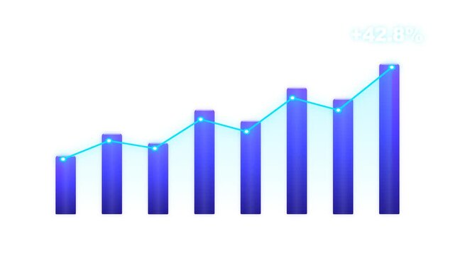 A premium editorial motion graphic featuring deterministic animated bar and line charts on a 4K canvas.