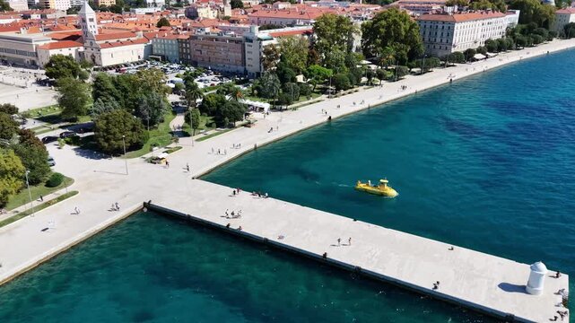 Zadar Waterfront Promenade and Adriatic Sea