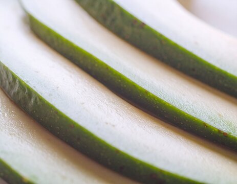 Sliced Avocado Close-Up: Fresh and Healthy Food