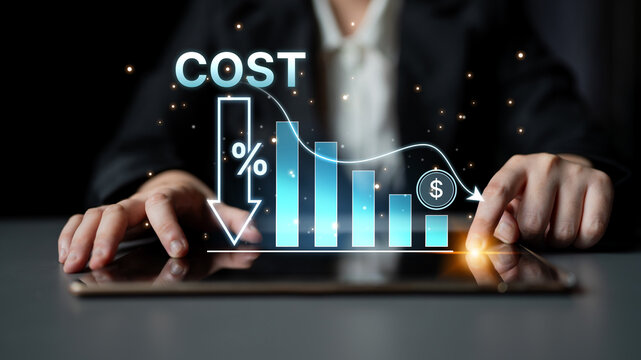 Cost reduction and cost saving through digital transformation, business cost optimization, operational cost reduction, financial saving, and resource efficiency strategies for business success. Spline