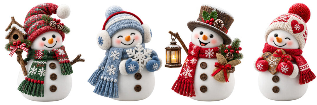 Snowman scarf carrot winter holiday decoration smiling group. Happy merry christmas greeting. cute cartoon character smile nose, fun joy snow snowball element