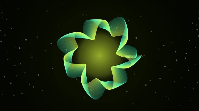 Electric Lime and Cyan High-Frequency Wave