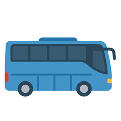 Modern intercity coach tourist passenger bus icon flat vector illustration © Daily Learn32