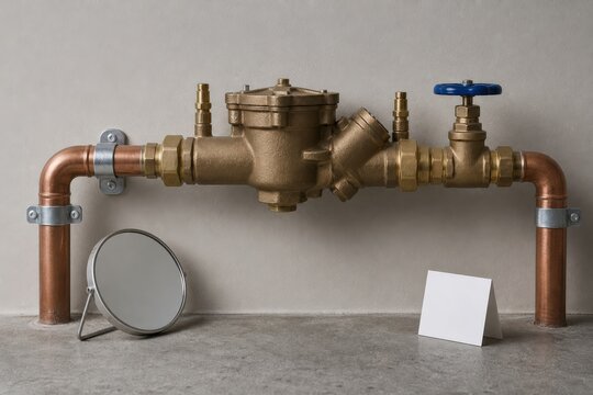 Community flood preparedness backflow preventer and shutoff valve above a dry utility floor