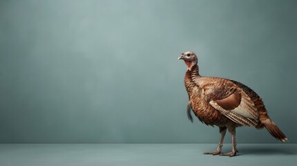 Fototapeta premium A beautifully rendered turkey perfect for thanksgiving themed designs and autumnal celebrations