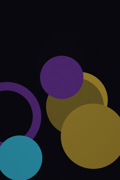 Geometric branding background in dark neon geometric shapes